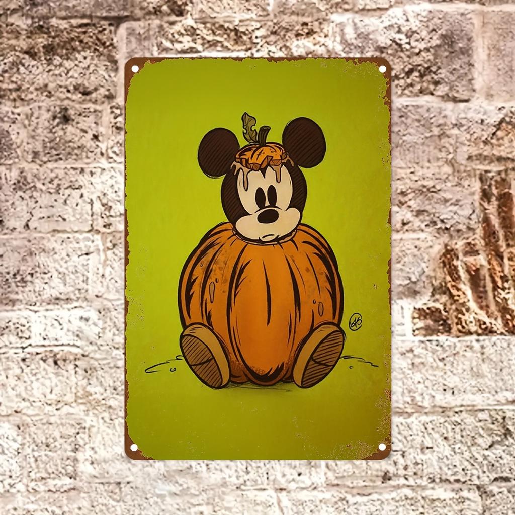 Miniso Mickey Colorful & Creative Bar Metal Sign, Retro Plaque, Sign, Alcohol Drinker, Pub, Club, Kitchen Wall Decoration