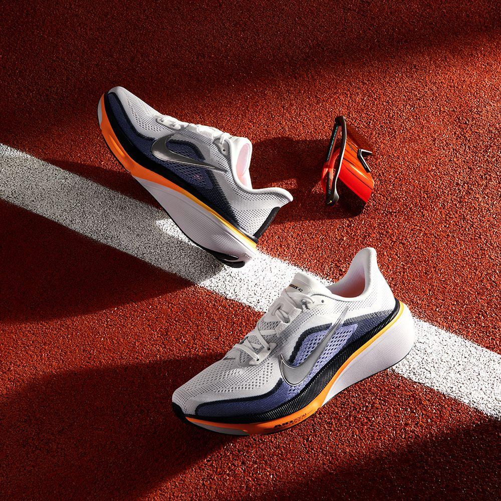 Nike Air Zoom Pegasus 42 Белый Лазурный Полный Оранжевый