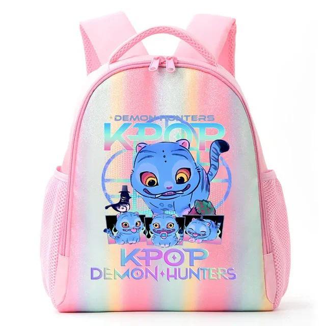 K-Pop Anime Demon & Witch Hunter Student Rainbow Backpack (HUNTR/X)