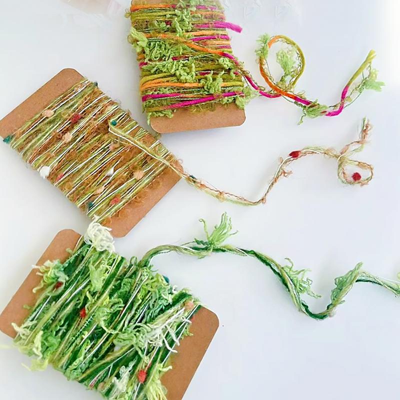 2 М Раскрашенные вручную резинки для волос из пряжи Полиэстеровая пряжа Сделай сам Рождественские поделки Бохо-шик Рождественские наборы для рукоделия