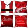 Праздничная рождественская красная наволочка Роскошный чехол для подушки для радостного домашнего декора
