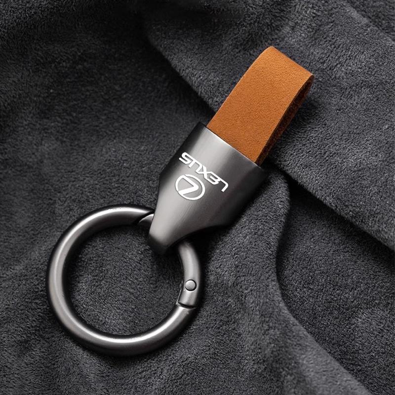 Suede/Metal Key Chain Car Keychain Key Ring Holder For Lexus GS IS LS500h ES260 ES300h RX350h NX260 UX260 LM LC RZ450e TX CT200h