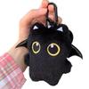 Милый Плюшевый Брелок Кошка с Крыльями Привидения Каваи Плюшевая Игрушка Животное Мягкая Подвеска Большеглазая Панк Аксессуары для Сумки Украшение для Рюкзака