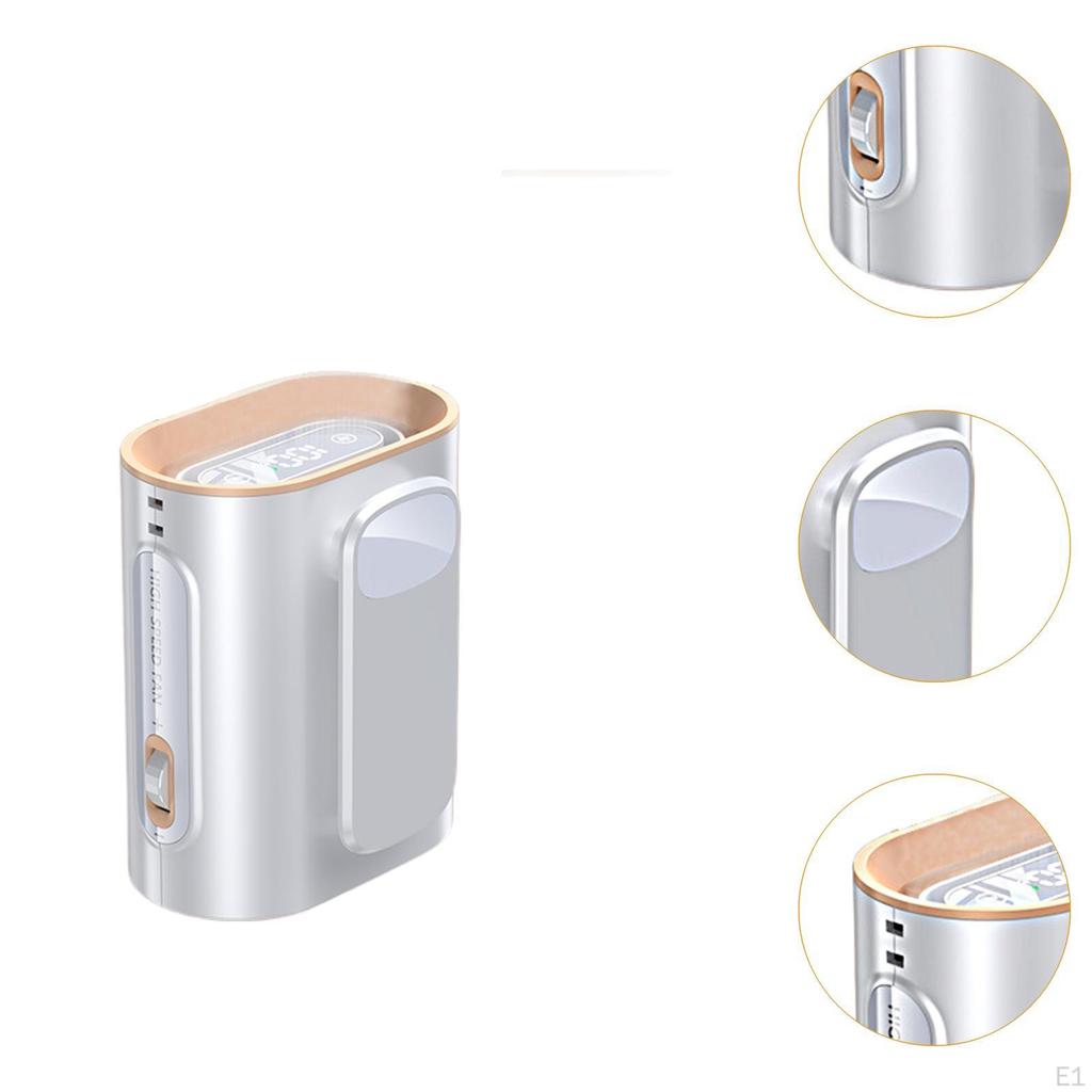 Портативный поясной вентилятор 100 скоростей регулируемый летний перезаряжаемый со светодиодным дисплеем и фонариком