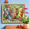 Animal Diamond Painting Full Round Needlework Cross Stitch Diamond Embroidery Cat Sale Diamond Art