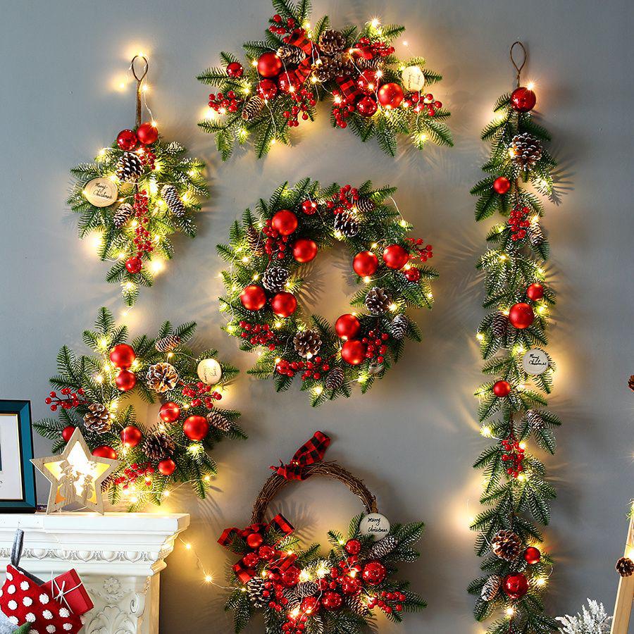 2.7m Christmas Vine Hanging Ornaments - Dense Window or Tree Decoration.