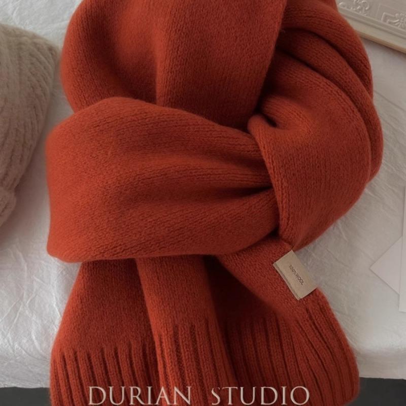 Шарфы из 100% чистой шерсти~ Избранная шерсть, утолщенные и увеличенные теплые вязаные шарфы, универсальные мужские и женские шарфы