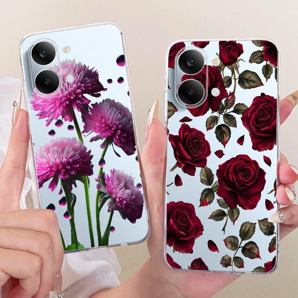 Flower Butterfly Luxury Girly Fashion Casing For Xiaomi Poco X8 Pro Max / Redmi Turbo 5 Max Phone Case Soft Clear Silicone Cover