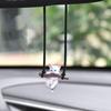 Influencer Cat Car Pendant: Interior Rearview Mirror Ornament with Lanyard