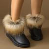 New Waterproof Fabric Turned Fluff New Thermal Cotton Shoes Snow Boots Women