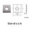 (100 шт.) Квадратная шайба M3x10x10x1мм Нержавеющая сталь 304 Плоская прокладка Квадратная пластина Крепеж