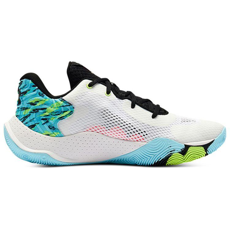 Under Armour Мужские кроссовки Anatomix Spawn 4 с принтом Brushstroke Белый Черный 3025345-102