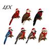 Indoor Holiday Ornament Wooden Bird Door Topper, Cute Christmas Corner Statue, Woodland Animal Frame Decorations for Art Sign Winter Home Wall Window