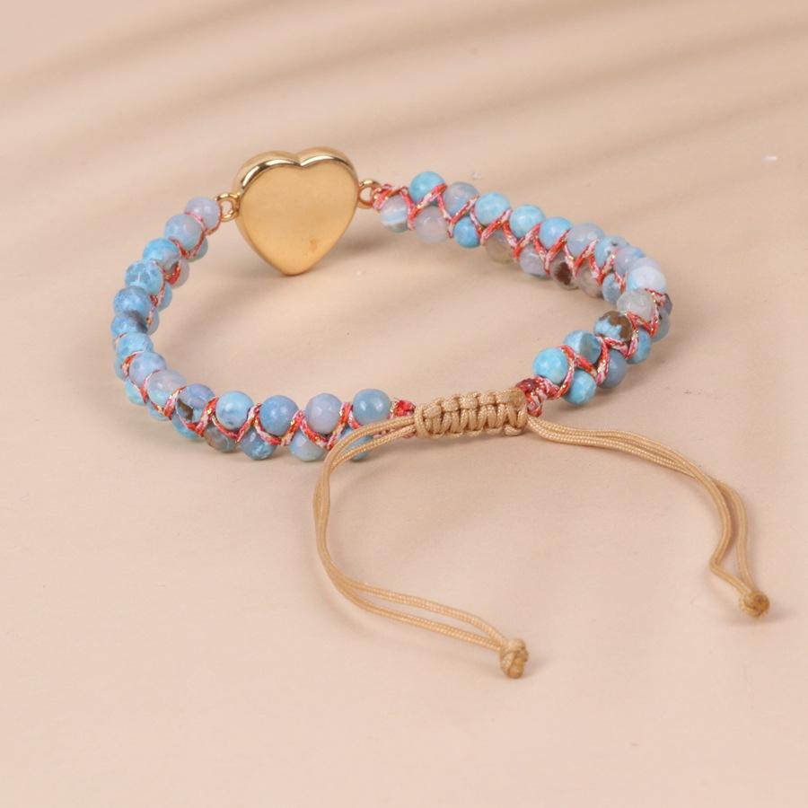 Браслеты Ocean Eye Blue Heart Opal, браслеты ручной работы из бисера