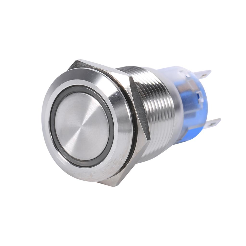 19mm 12-24V LED Waterproof Stainless Selflocking Latching Push Button Switch