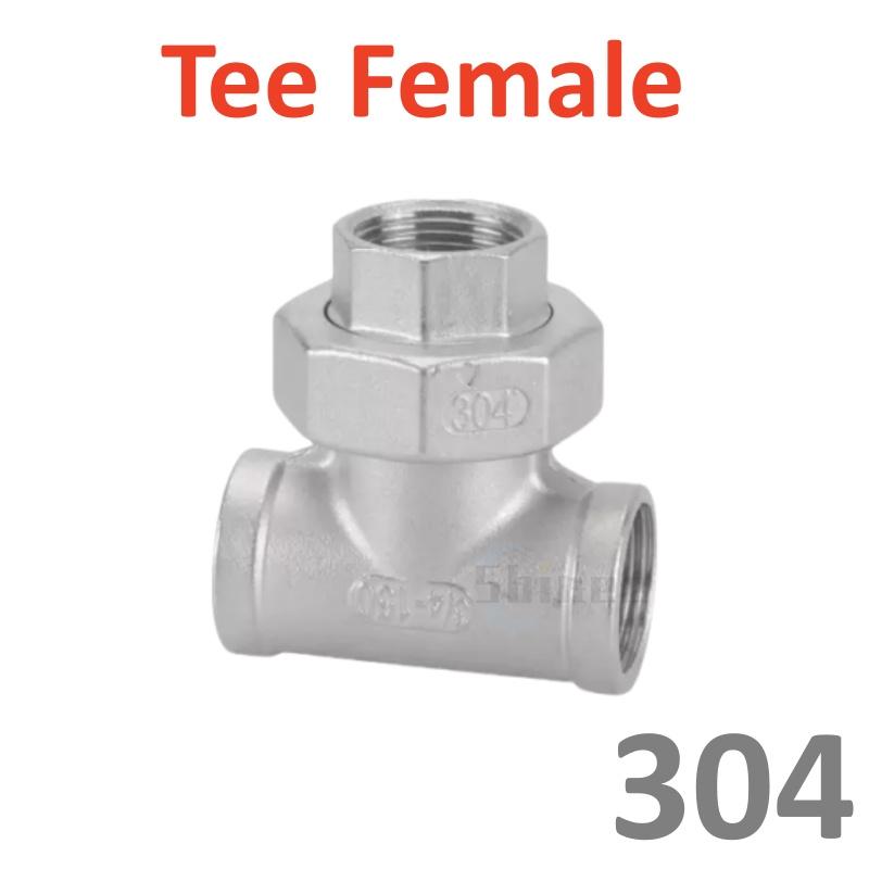 Соединительная муфта из нержавеющей стали 304 1/4" 3/8" 1/2 3/4 1" BSP Наружная Внутренняя резьба Литой фитинг для труб Тройник Угольник connector