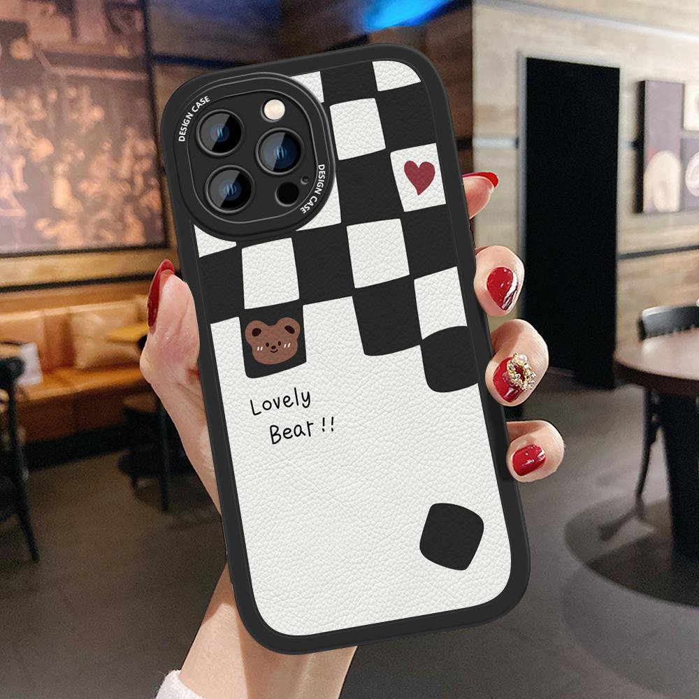 Милый тонкий кожаный чехол с медведем Magic Cube для девочек, чехол из искусственной кожи для телефона Huawei Honor Infinix iPhone Vivo