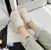 Korean version 2026 autumn new ins solid color Forrest Gump shoes women's cowhide thick-soled mesh Internet celebrities with the same network tide