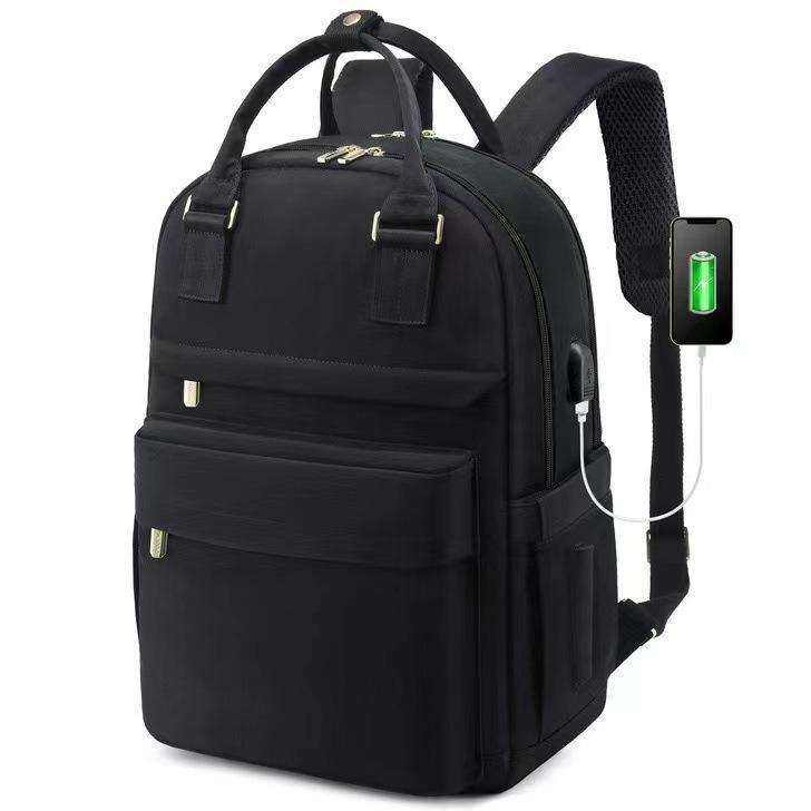 Рюкзак для ноутбука 14-15 дюймов с портом USB-зарядки, износостойкий деловой рюкзак для путешествий, повседневный рюкзак для мужчин и женщин