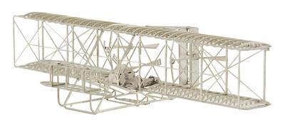 Aerobase Серия Micro Wing 1160 Wright 1903 Flyer Немецкое серебро B101 Пластиковая модель