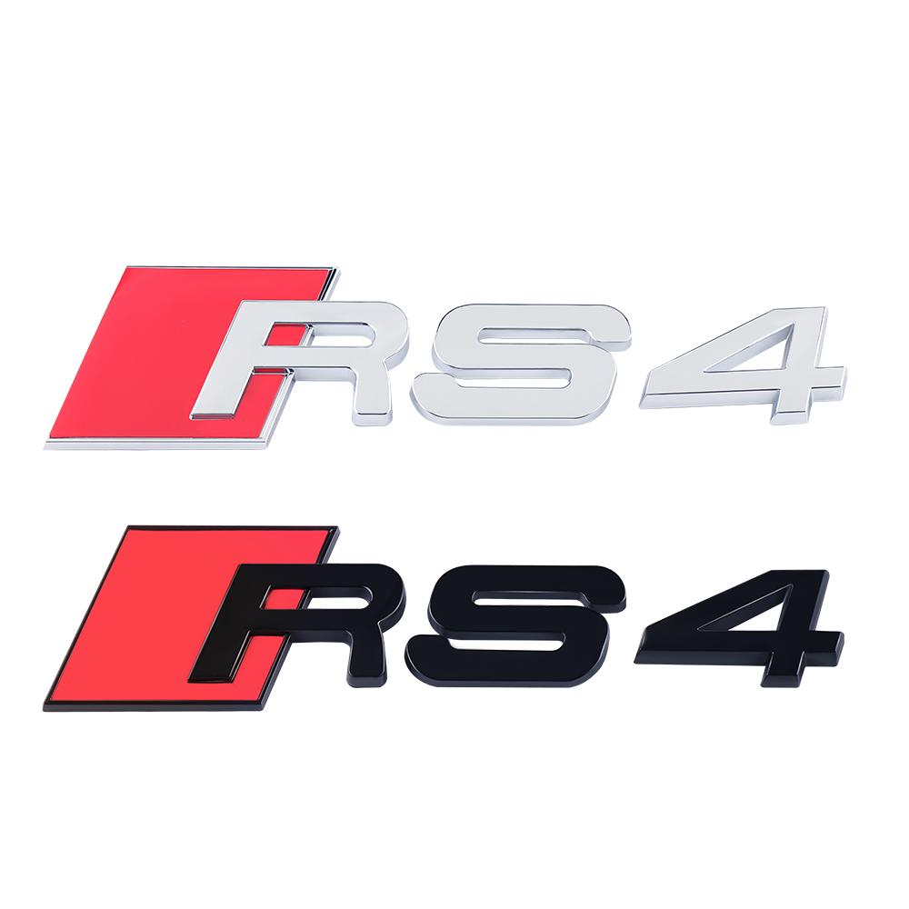 3D Metal Badge Stickers For Q1 Sline S3 S4 S5 S6 S7 S8 RS3 RS4 RS5 RS6 RS7 RS8 Car Logo Emblem Trunk Decoration Accessories