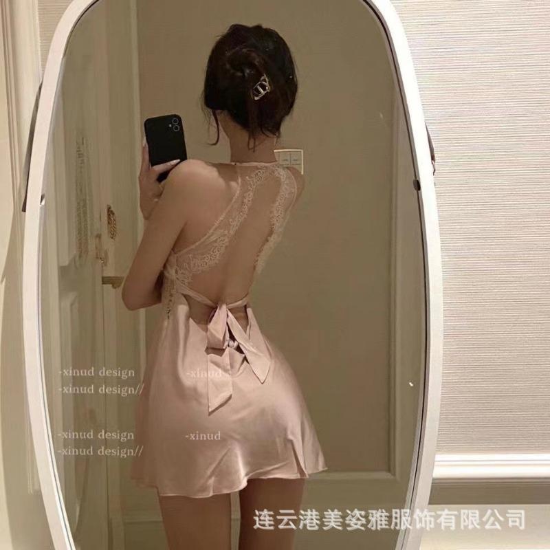 Sex Underwear Neck Suspenders Nightgown Lace Hot Private Room Temptation Convenient Free of Passion Uniform Pure Desire