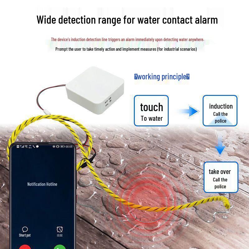 4G Water Leak Detector with Rope Sensor