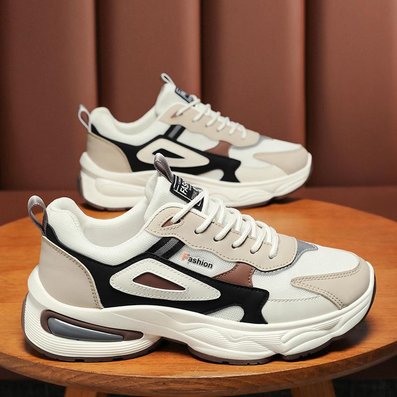 Толстая подошва дышащая Daddy Shoes повседневная мужская обувь всесезонные кроссовки для бега на открытом воздухе мягкие кроссовки для ходьбы на шнуровке кроссовки