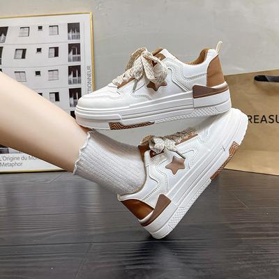 Женские кроссовки для бега, дышащие, теннисные, беговые, на толстой подошве, роскошные, спортивные, бархатные, для тепла, белые кроссовки для женщин