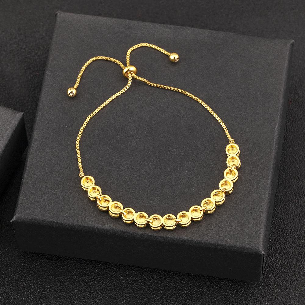 Nidin Luxury Men 4 Colors Evil Eye Beads Chain Bracelets Bangles Adjustable Party Wedding Elegant Jewelry Gift For Female Male