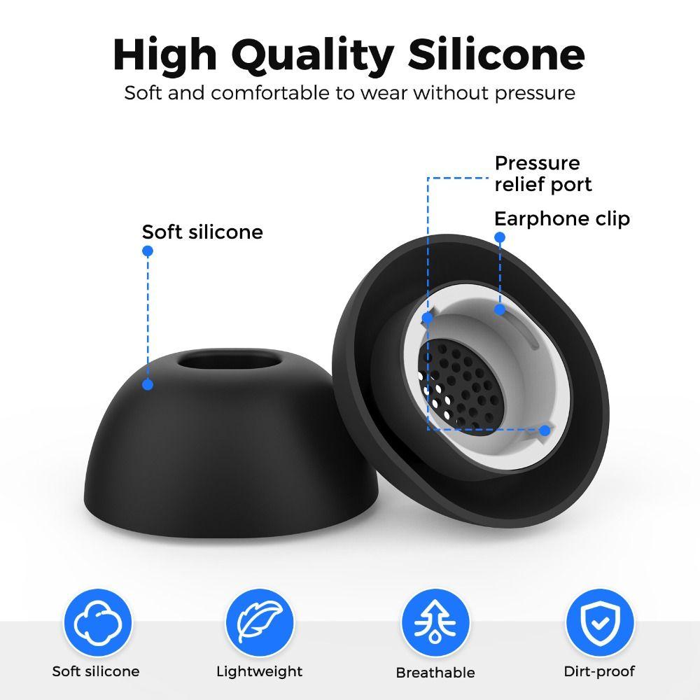 1Pair Silicone Earphone Eartips Ear Plugs for Samsung Galaxy Buds 3 Pro Earphone Accessories