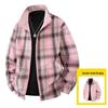 Мужская двусторонняя клетчатая куртка - Осенне-зимняя ветрозащитная куртка в бейсбольном стиле в японском/корейском стиле