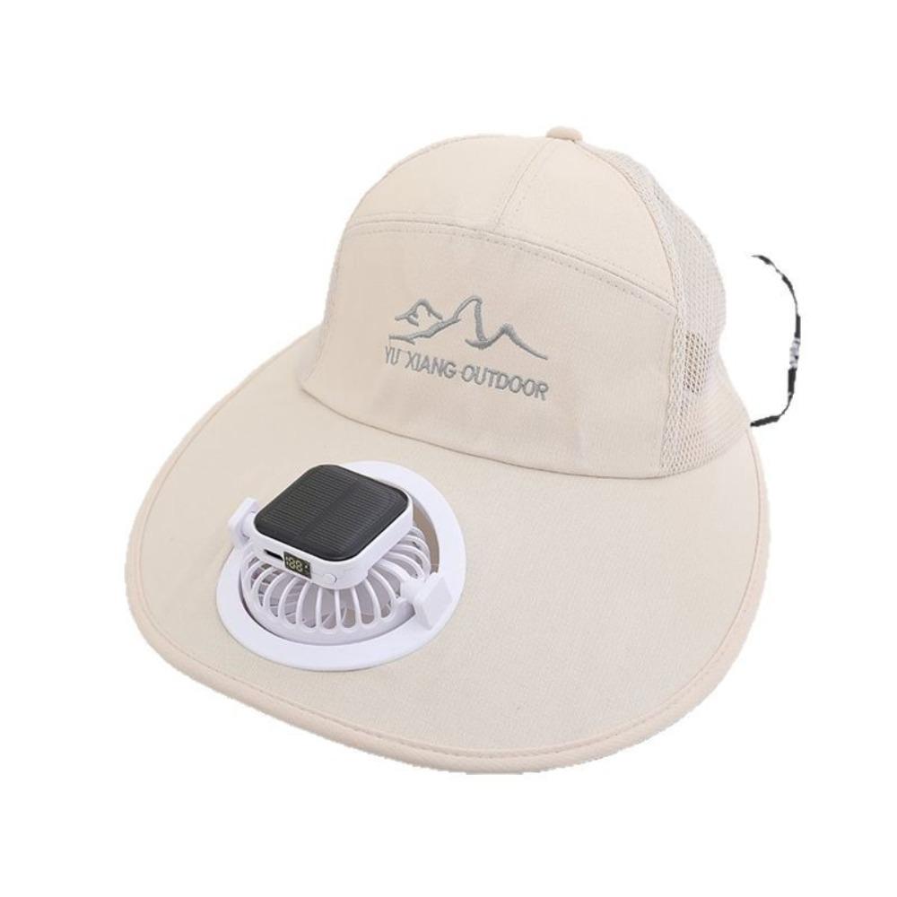 Breathable Solar Fan Hat USB Charging Sun Protection Caps Fashion Full Mesh Hats Summer