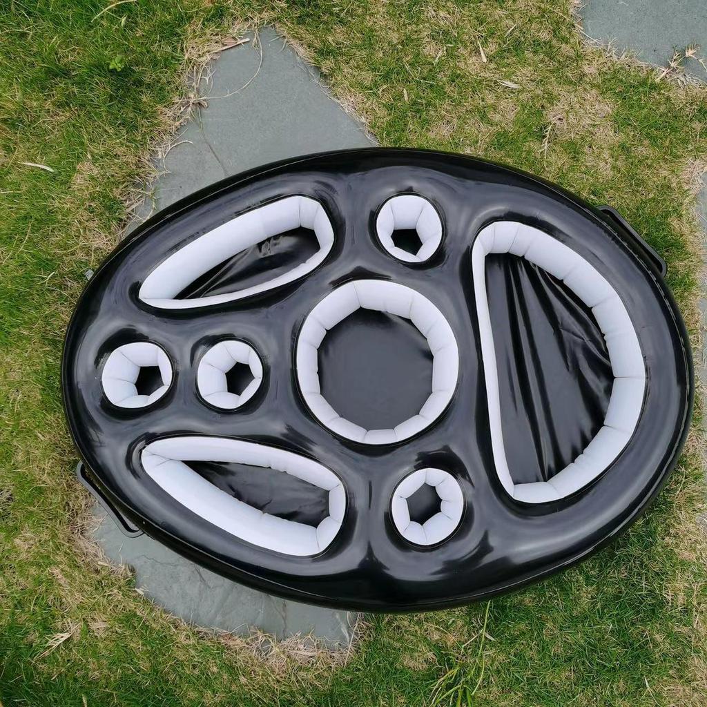 Экологичный ПВХ Надувной Подстаканник и Подставка с Отделением для Телефона и Множеством Отверстий для Напитков для Использования в Бассейне