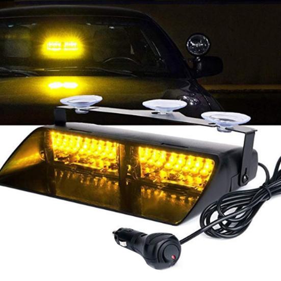 16 Led High Intensity Windshield Emergency Hazard Warning Light Strobe Lamp