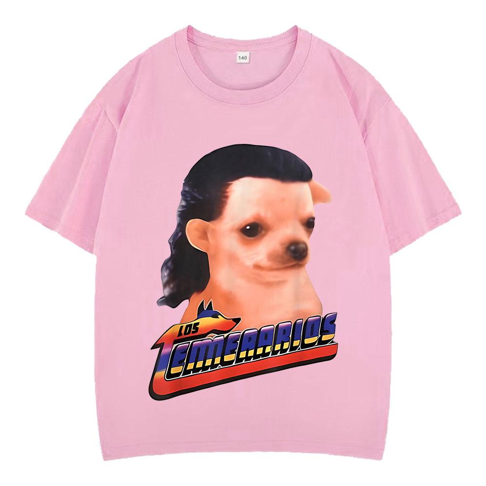 Los Temerarios Dog Funny Meme Tshirts Unisex Unisex Fashion Hip Hop Short Sleeves T Shirt Cotton Casual Hiphop Tshirt Streetwear