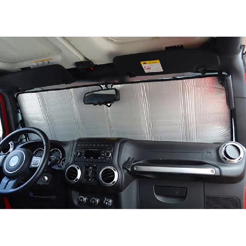 Car Front Windshield Sunshade for Jeep Wrangler TJ JK JKU 1997-2017 Visor Window Sun Solar UV Rays Protector Cover Accessories