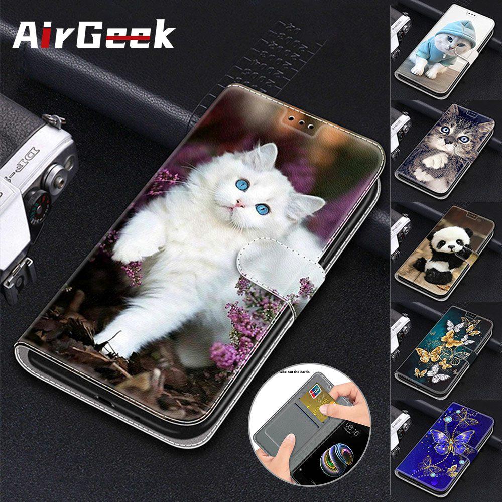 Cute Animals UV HD Printed Flip Magnetic Wallet Case Leather Phone Cover For Samsung A02S A12 A32 A52 A72 A21S Xiaomi Redmi 9A 9C 9T Note 10 Note 9