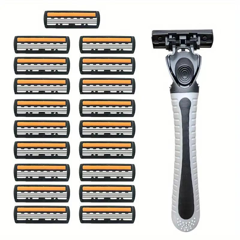 3-layer Stainless Steel Blade Men Razor Washable For Travel For Home Shaver Manual Shave Razors For Daily Face Care