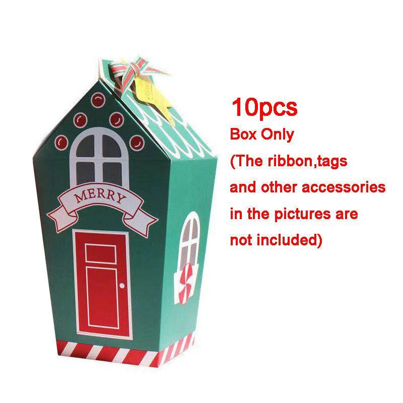 Восхитительные подарочные бумажные коробки для рождественской вечеринки в 5/10 шт. Идеально подходят для сладких угощений