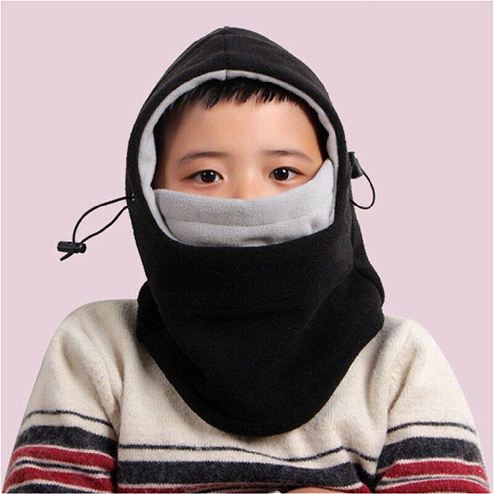 Kids Neck Warm Fleece Ski Mask Hood Cap Children Cap Balaclava Hat Full Face