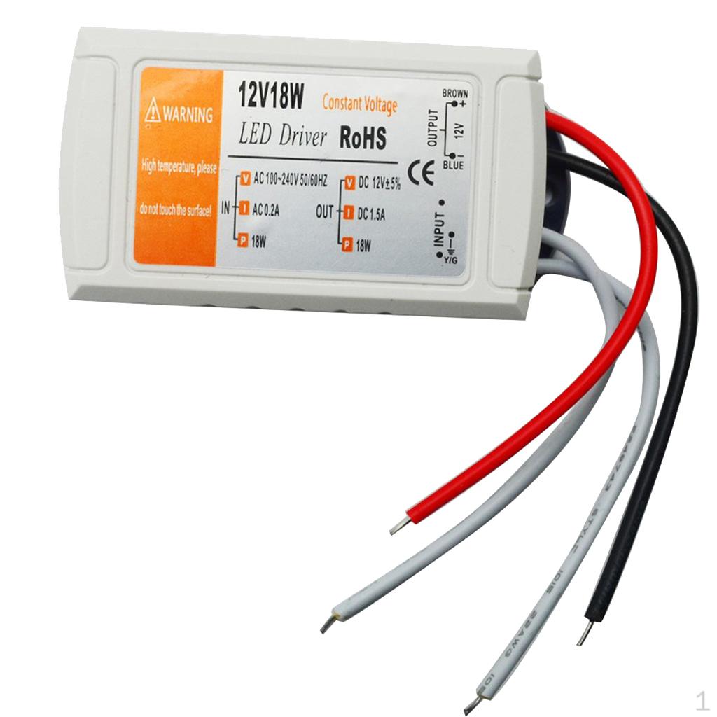 Адаптер питания DC12V, 18W LED драйвер освещения для лент, потолочных светильников, точечных светильников, зеркала