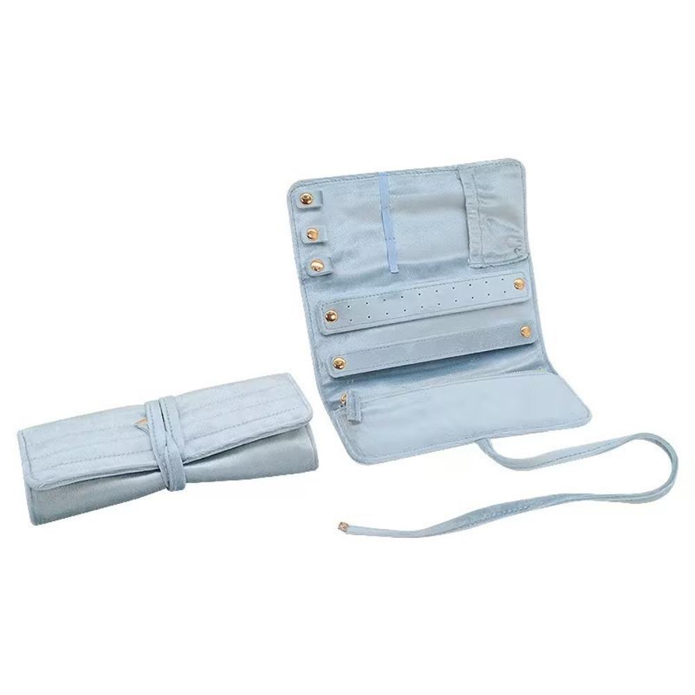 Lace Up Jewelry Storage Bag Bracelet Necklace Velvet Jewelry Holder Outdoors