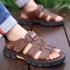 Summer Breathable Cool Outdoors Non-slip Men Genuine Leather Sandals Trend Adult Soft Sole Shoes Comfort Lightweight Roman Shoes