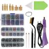 Crystal Glass Hotfix Rhinestone Applicator EU Plug DIY Decoration Hot Fix Rhinestones Set Rhinestone Heat-fix Tool Gun For Cloth Phone Case