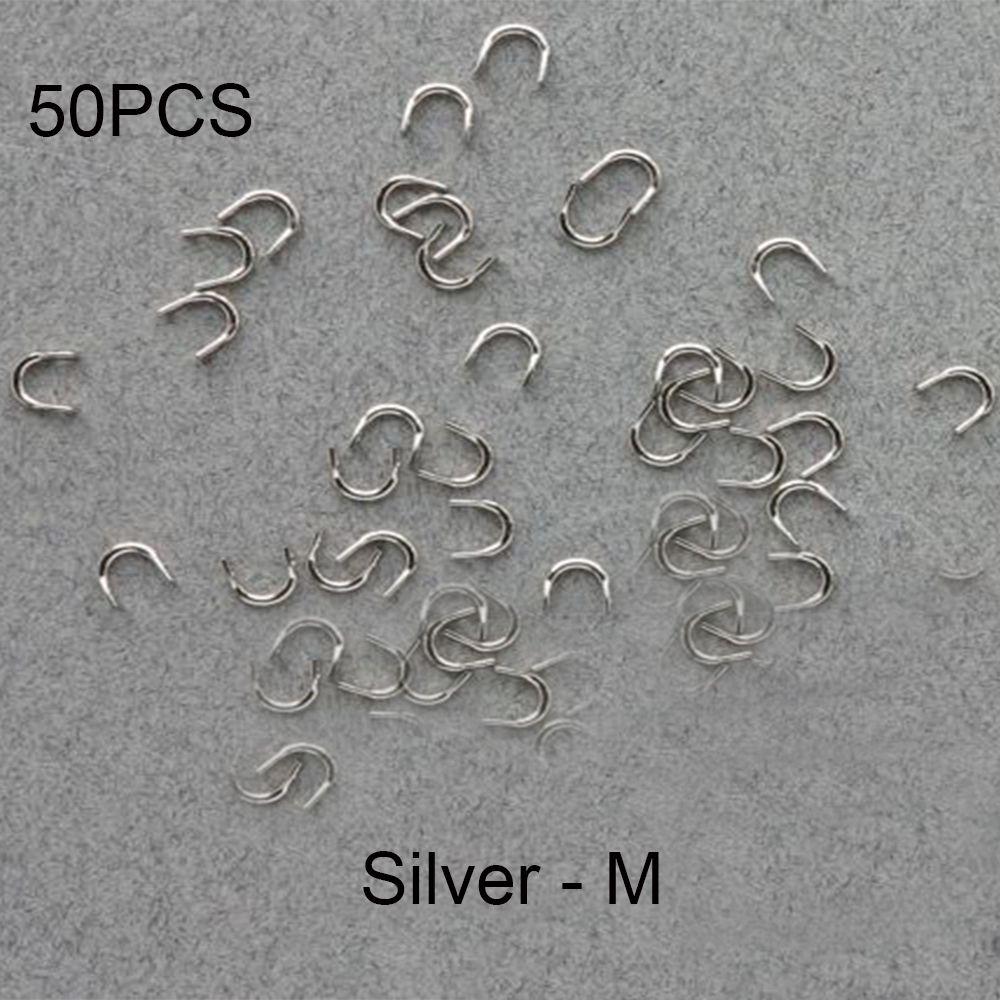50PCS Hot Durable Sliver/Gold Spinner Easy-Spin Clevises Easy Spin Brass Fishing Lures Accessories