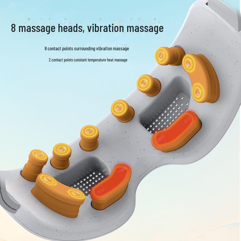 Массажер для глаз Bluetooth с вибрацией, акупунктурой и тепловой терапией для снятия усталости глаз