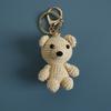 Cartoon Animal Doll Series Crochet Keychain Knitted Rabbit Keychain Cute Bear Keyring For Bag Pendant Custom Accessory