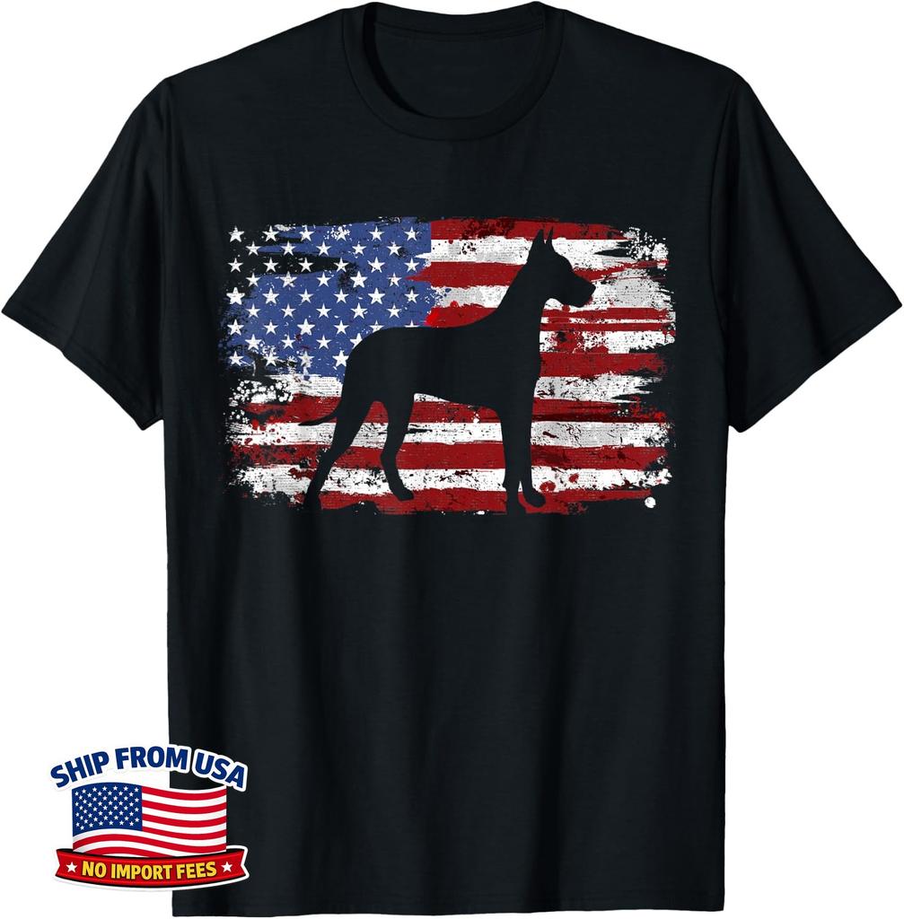 Great Dane Vintage American Flag Unisex T-Shirt