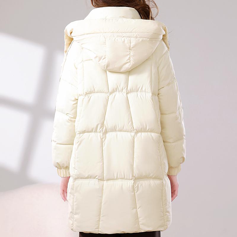 Fashion Women Winter Long Coats Elegant Thick Warm Parkas Hooded Loose Outerwears Lady Jackets